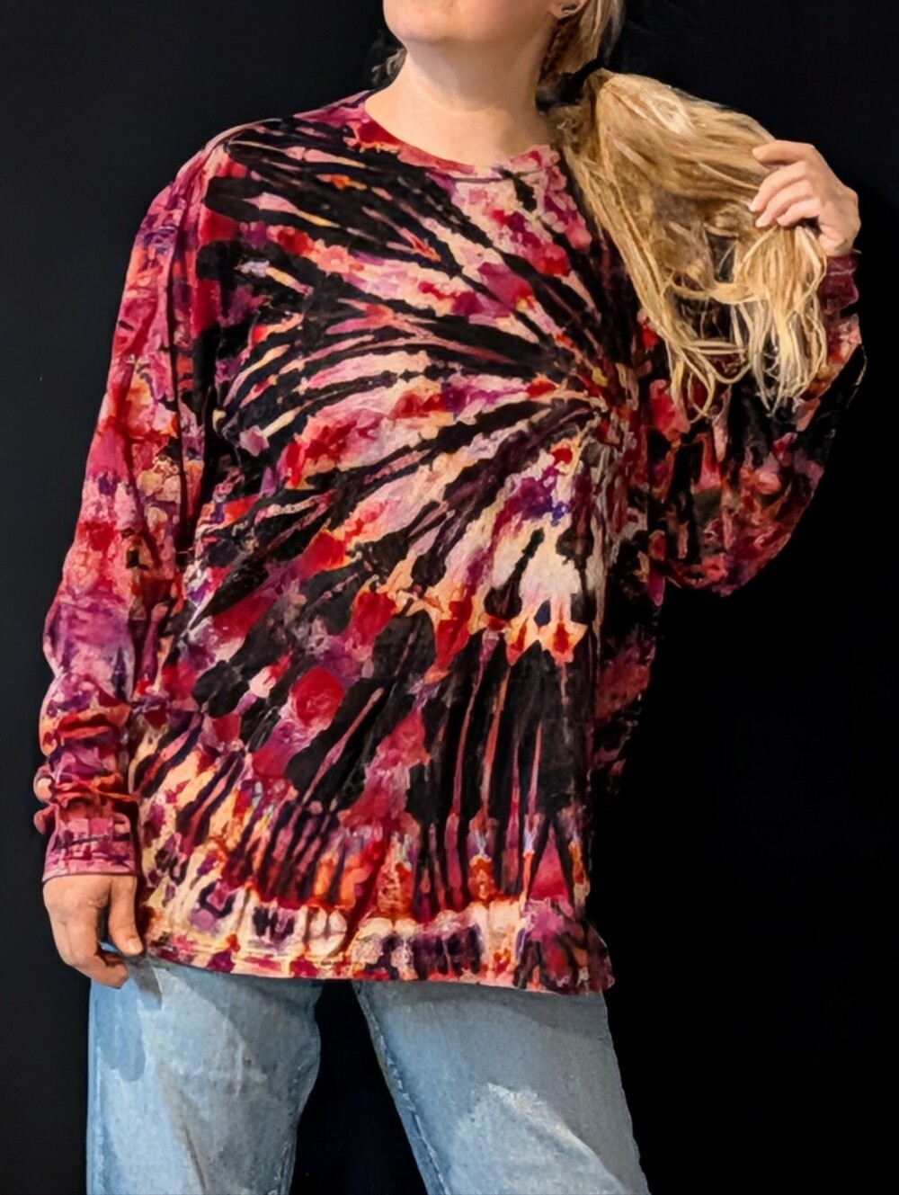 New Reverse Tiedye Unisex Long Sleeve Shirt